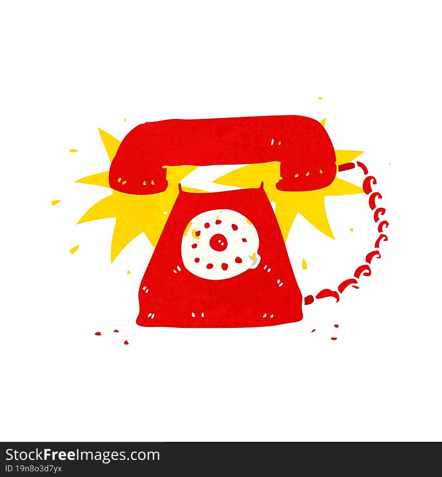 cartoon ringing telephone