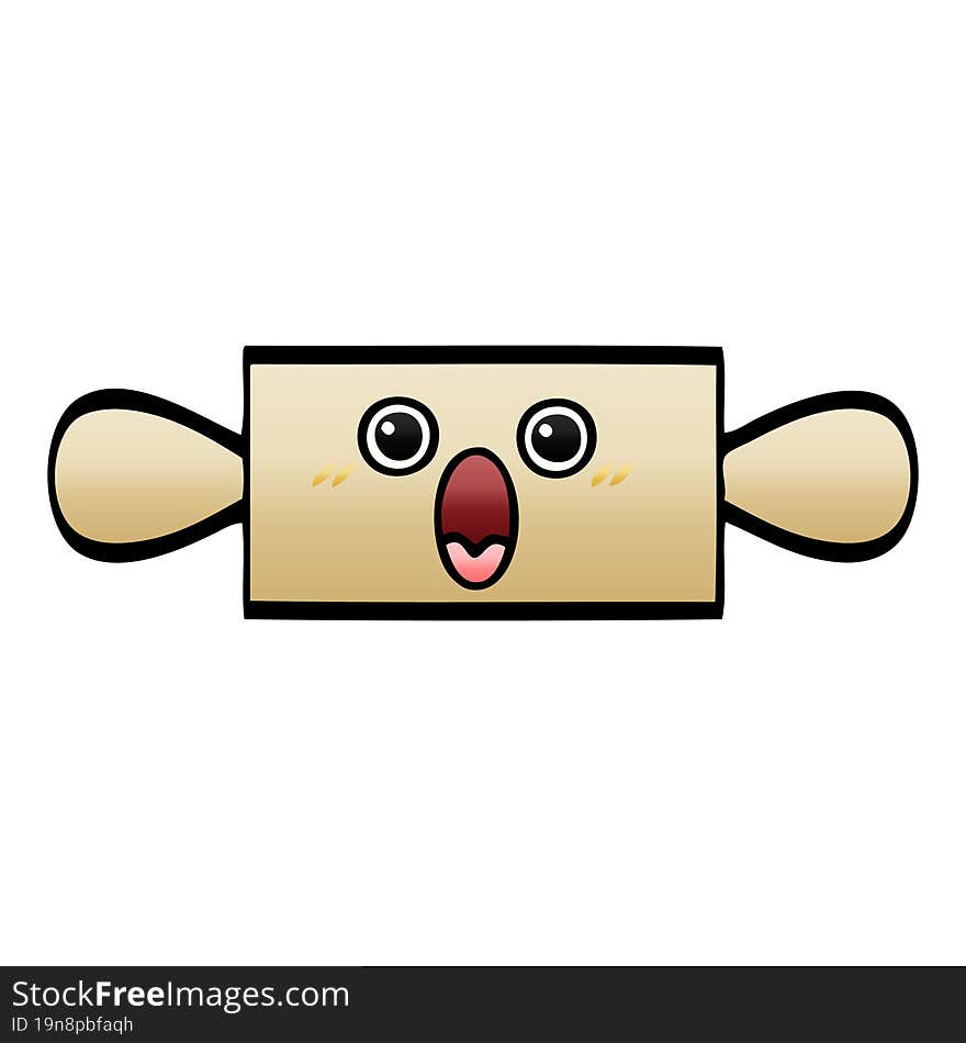 gradient shaded cartoon of a rolling pin