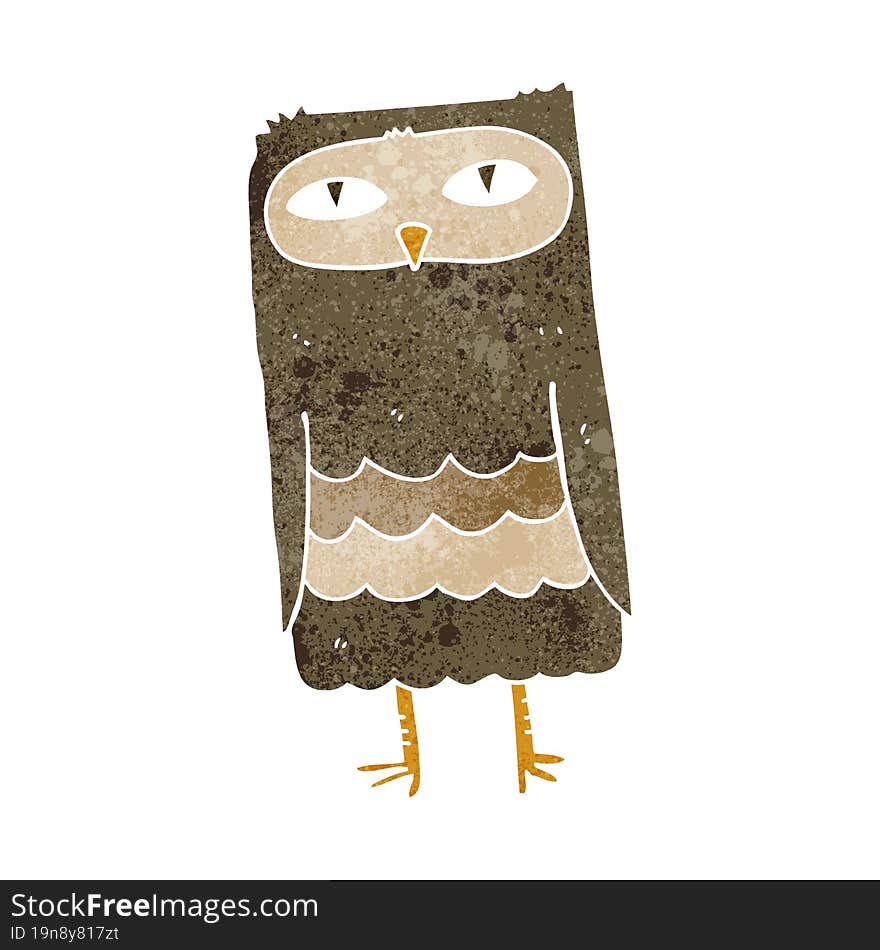 retro cartoon owl