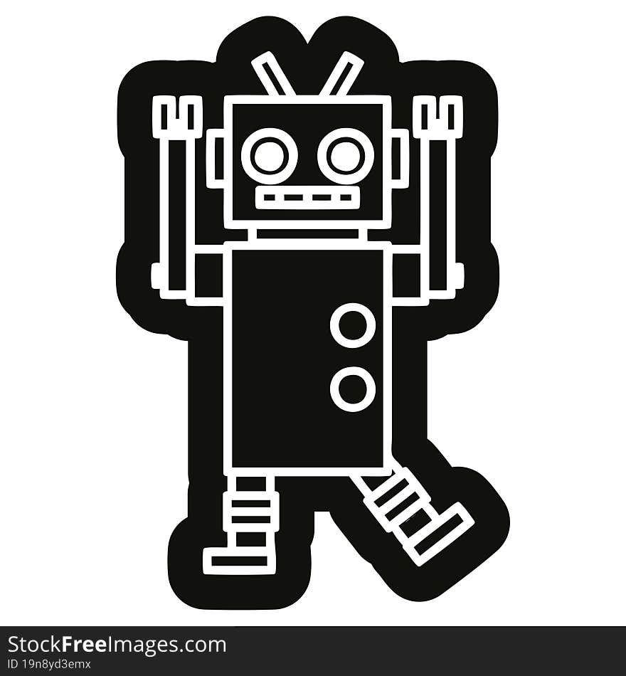 dancing robot icon symbol