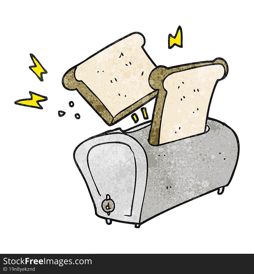 Textured Cartoon Toaster