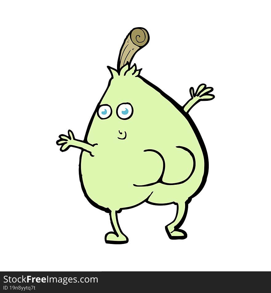 a nice pear cartoon