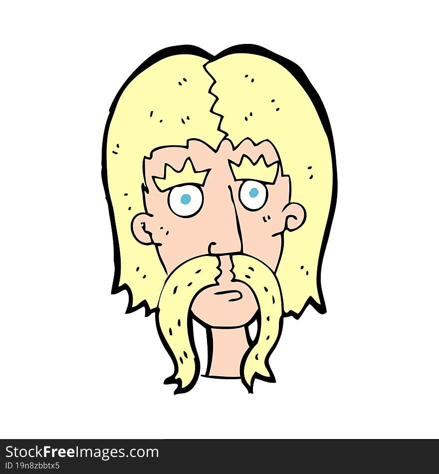 cartoon man with long mustache