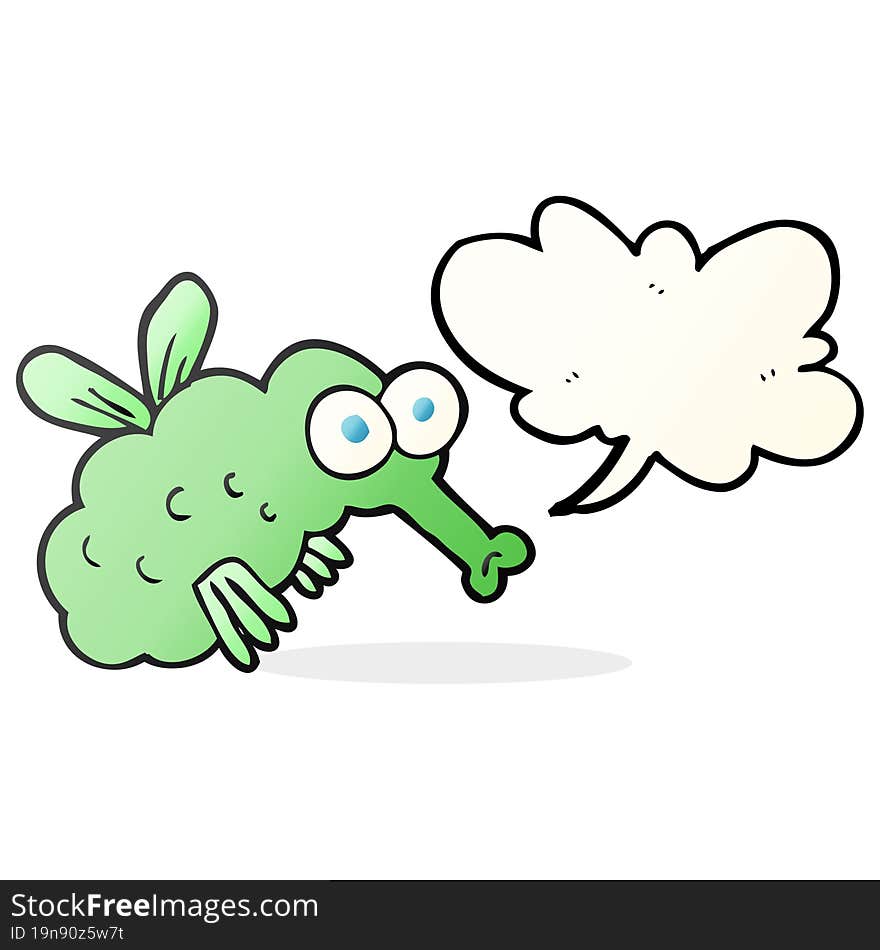 speech bubble cartoon fly