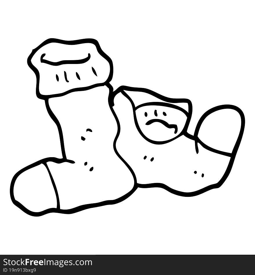 black and white cartoon socks