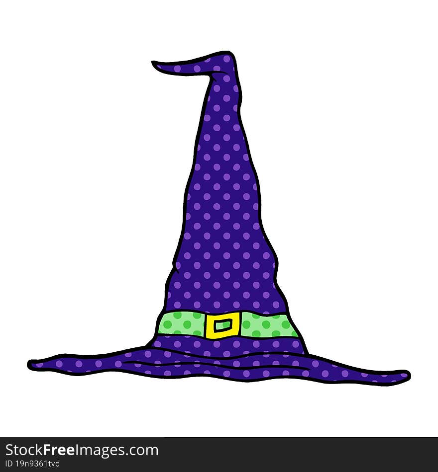 Cartoon Doodle Witch Hat