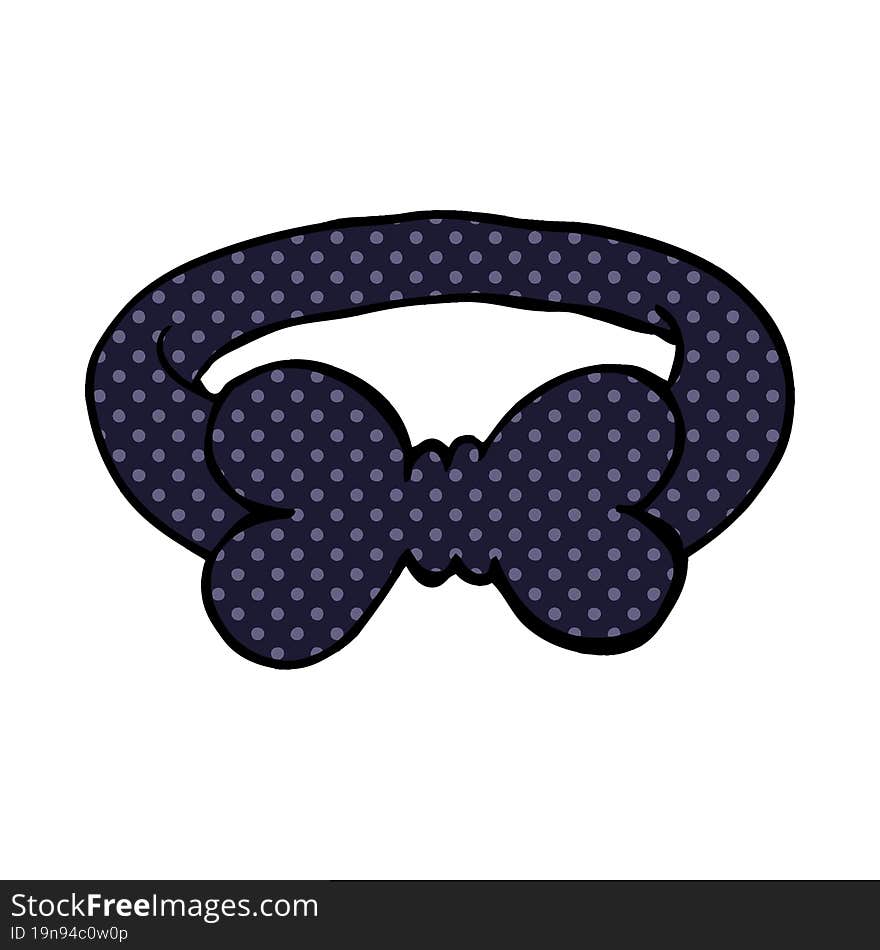 cartoon doodle black bow tie