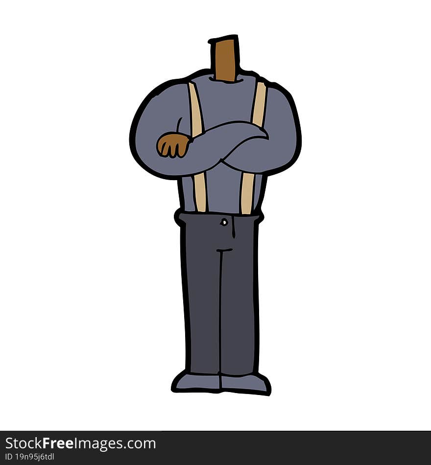 cartoon body with folded arms (mix and match cartoons or add own photos