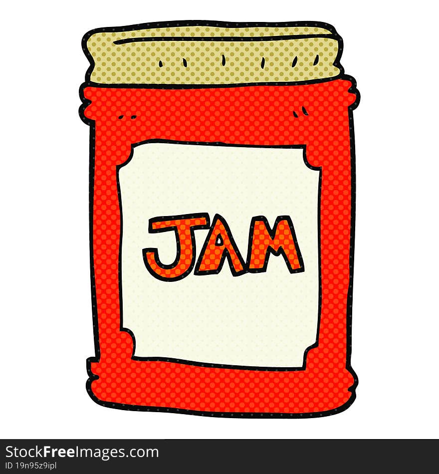 Cartoon Jam Jar