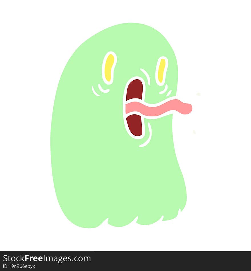 freehand drawn cartoon of kawaii scary ghost