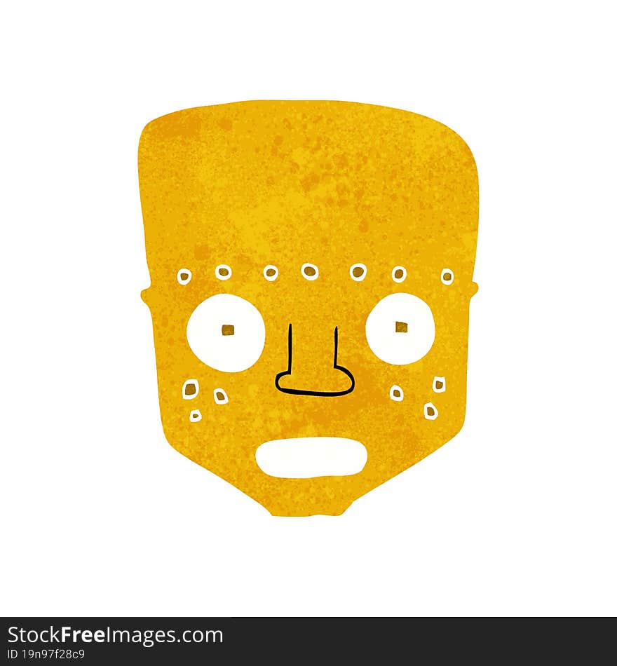 cartoon robot head