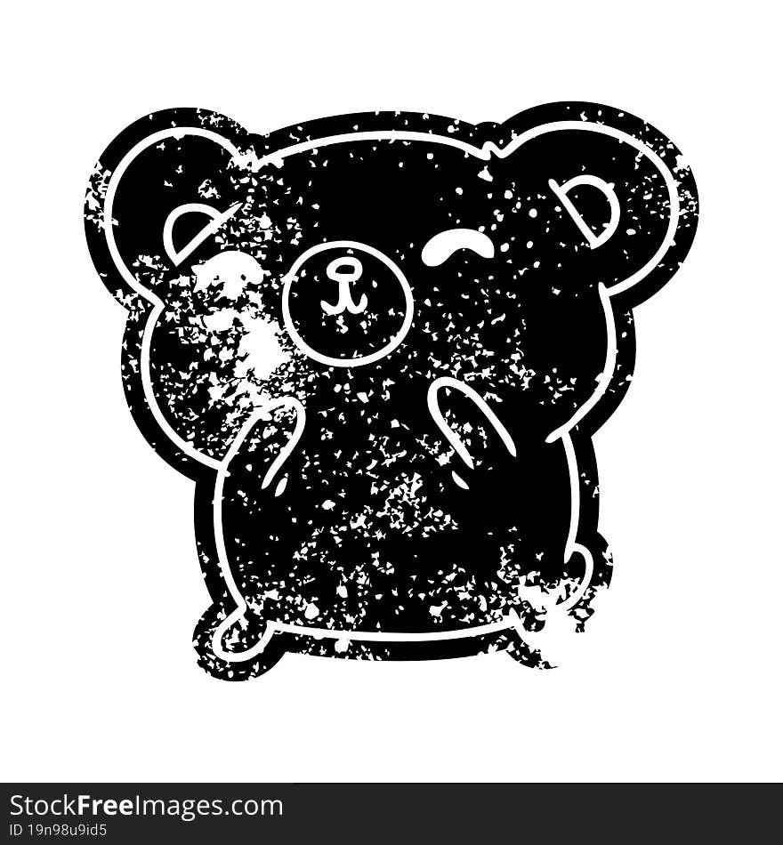 grunge icon kawaii cute happy bear