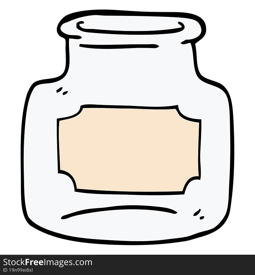 cartoon doodle of clear glass jar