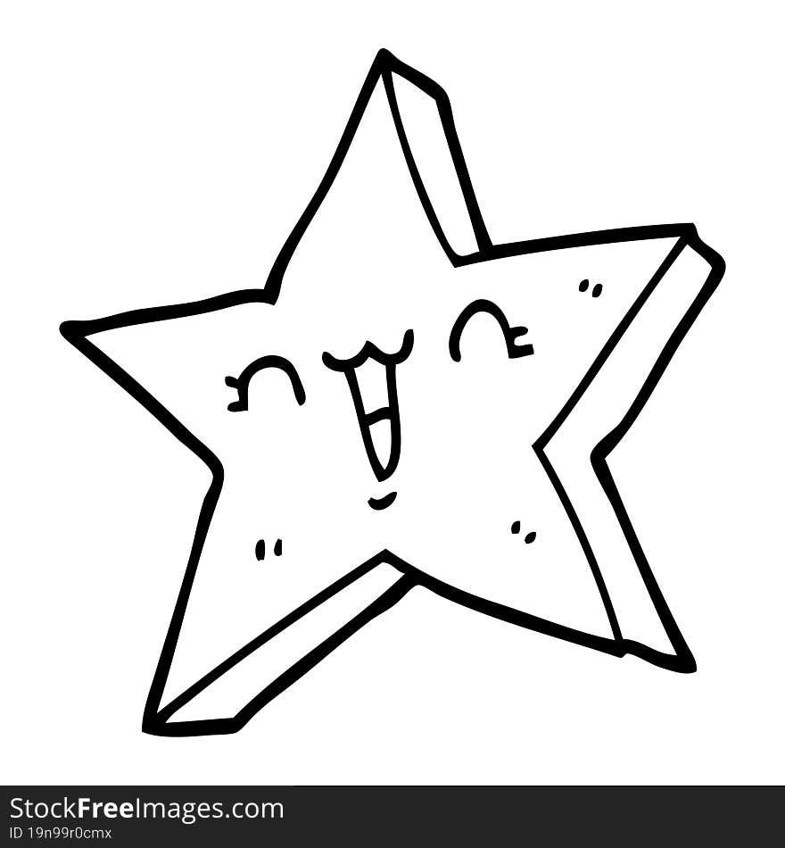 cute cartoon star