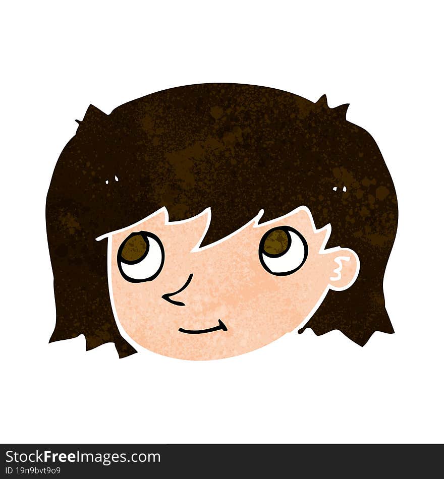 cartoon female face