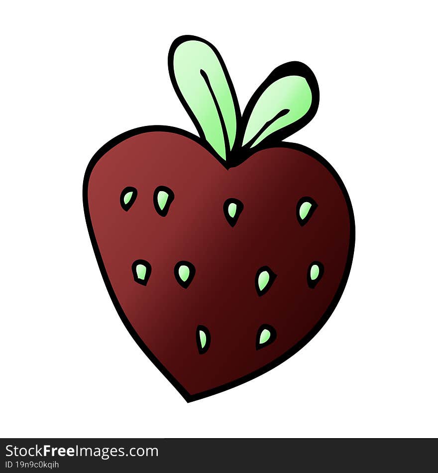 Cartoon Doodle Strawberry Fr