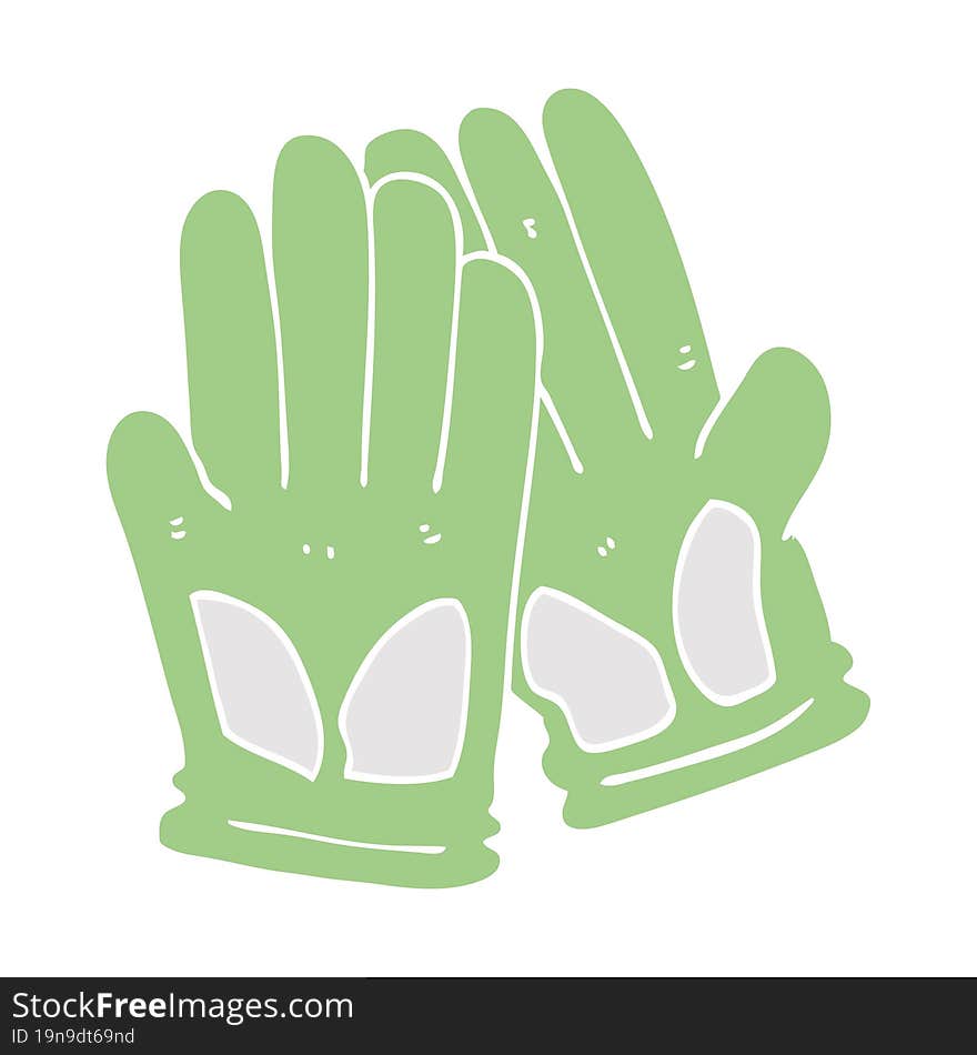 flat color style cartoon garden work gloves