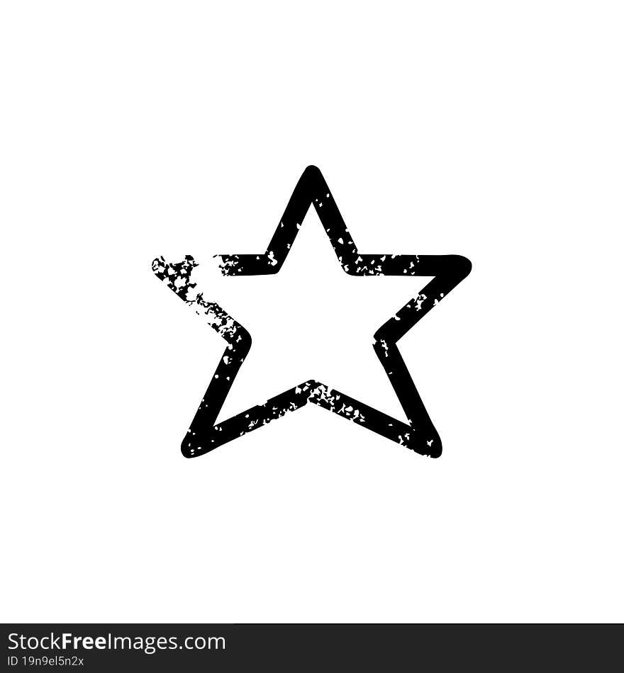 Star Shape Distressed Icon