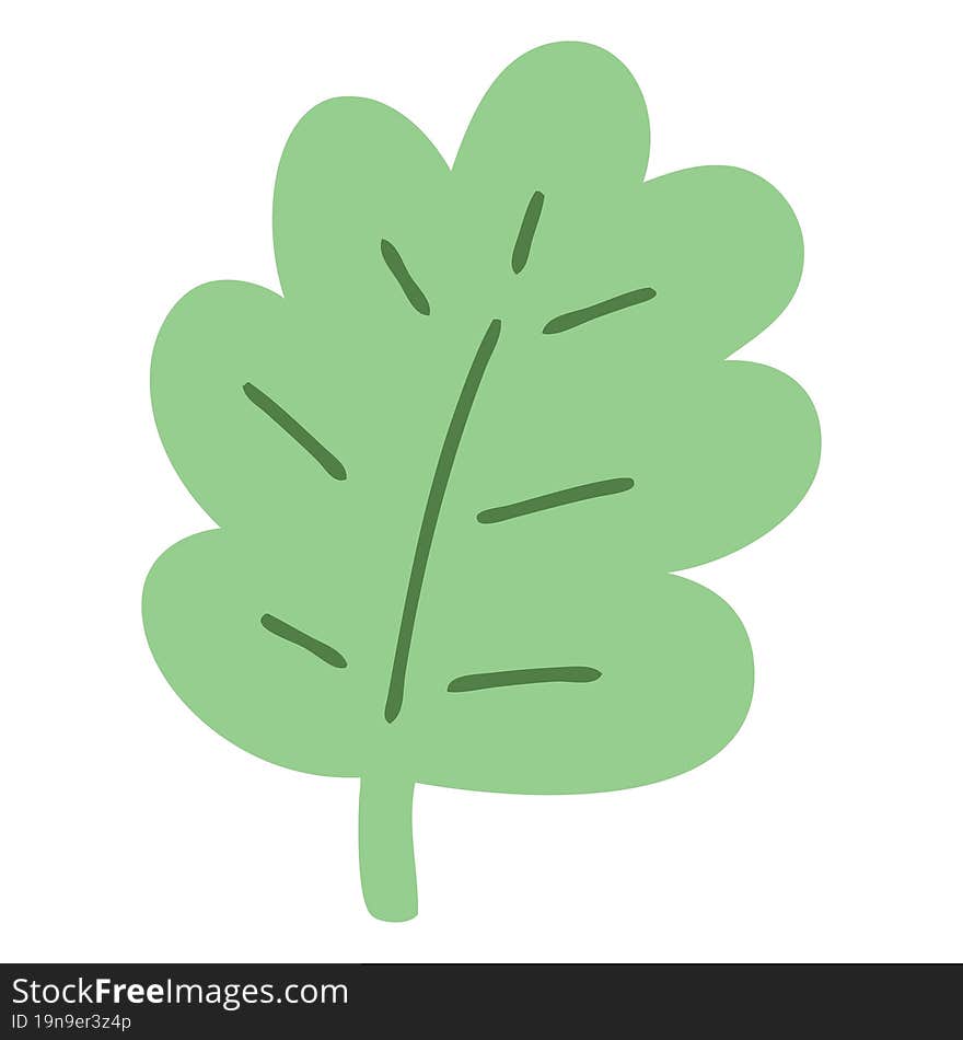 Simple Cartoon Leaf