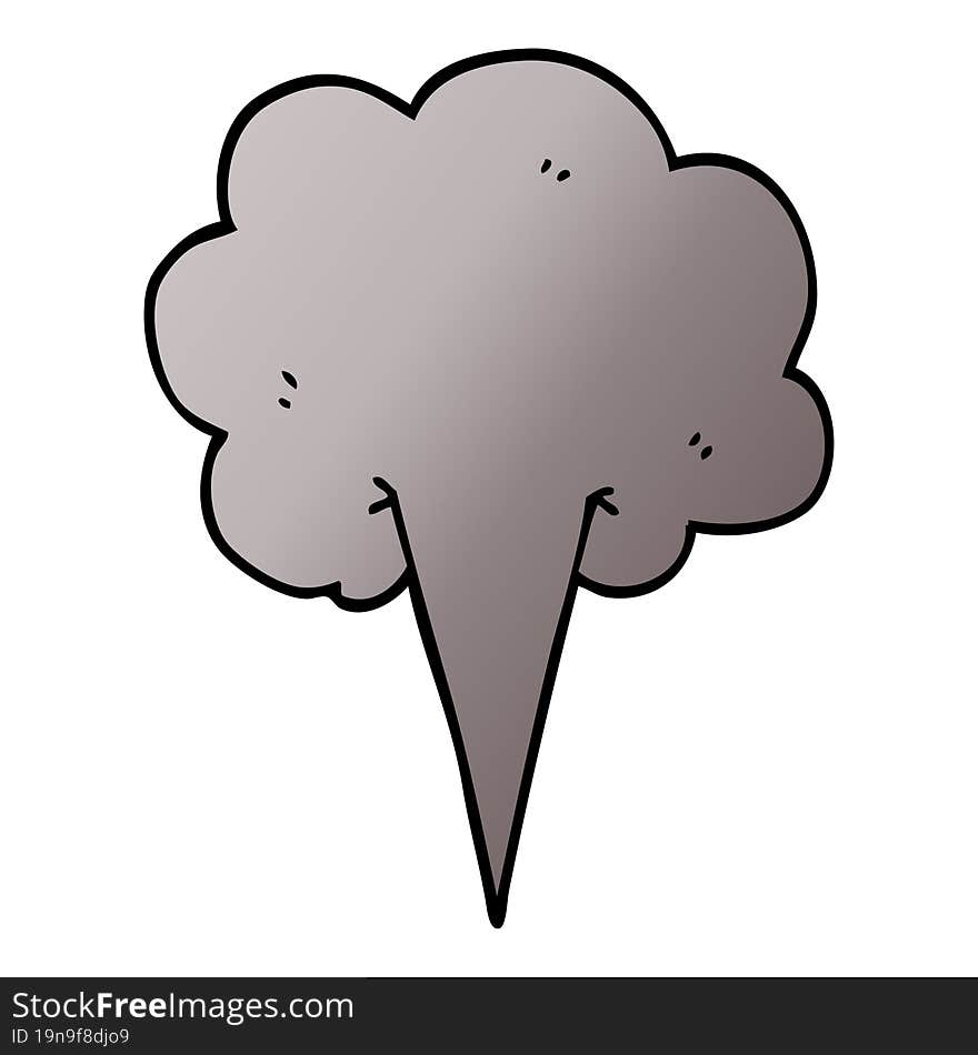 cartoon doodle whooshing cloud