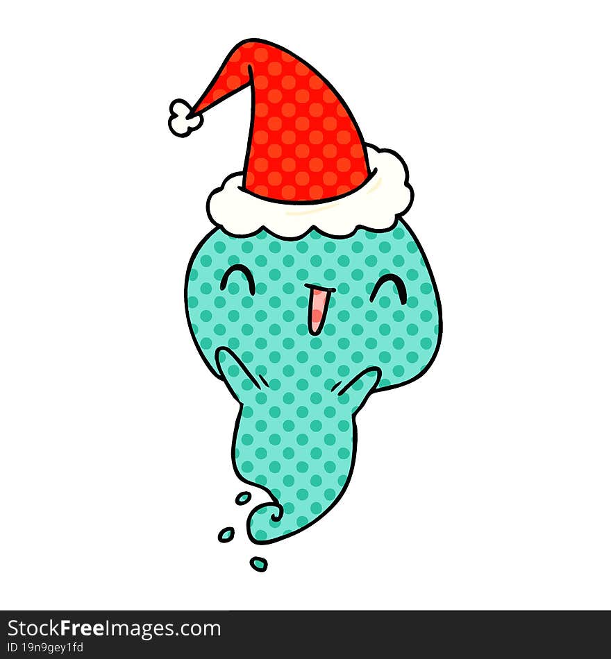 Christmas Cartoon Of Kawaii Ghost