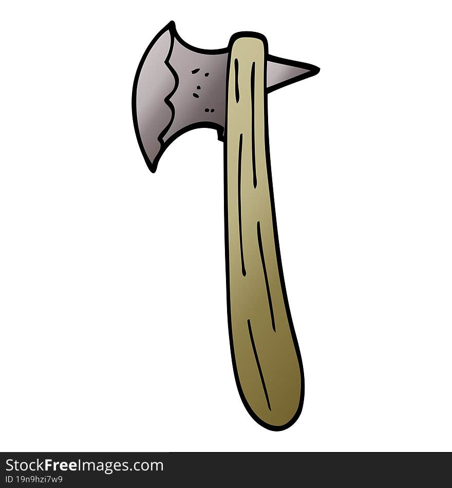 cartoon doodle old axe