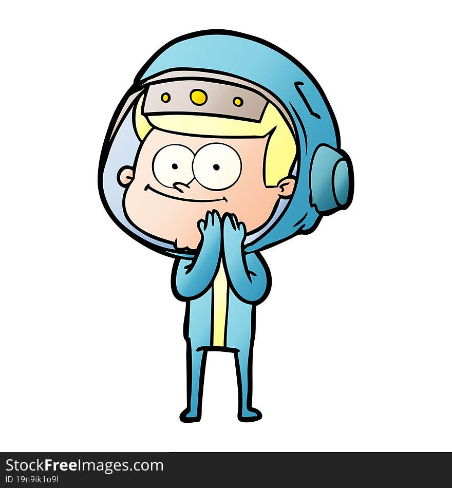 happy astronaut cartoon. happy astronaut cartoon