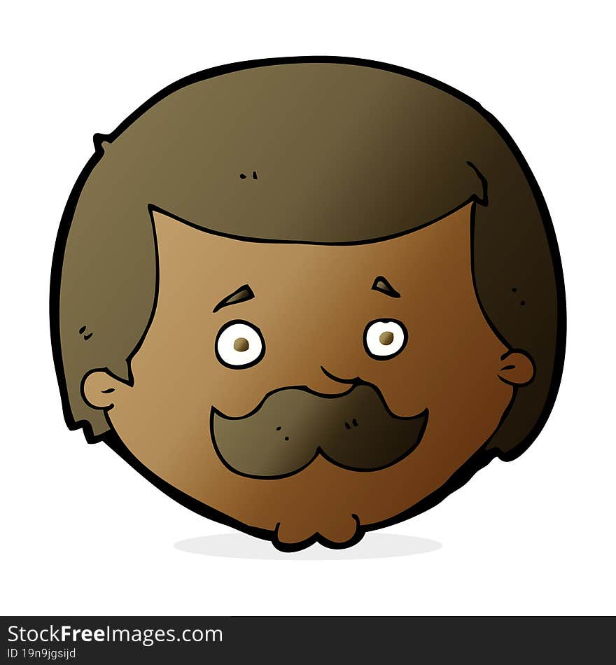 cartoon man with mustache