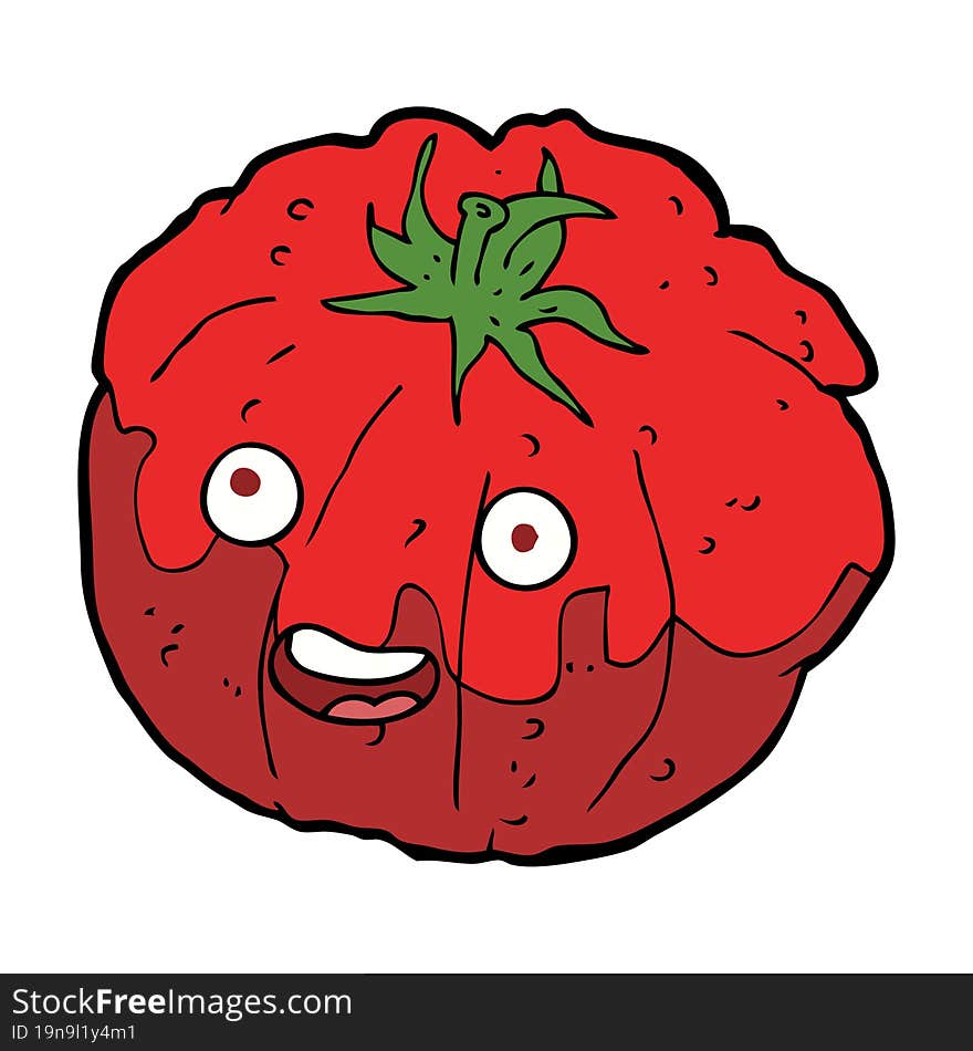 cartoon happy tomato