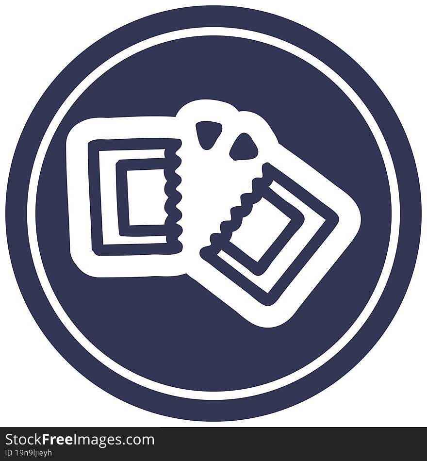 Movie Ticket Circular Icon