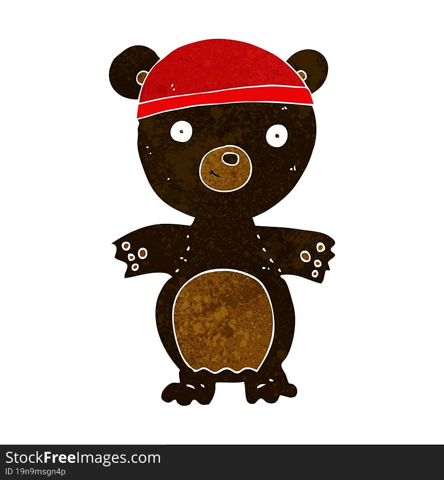 cartoon cute black bear