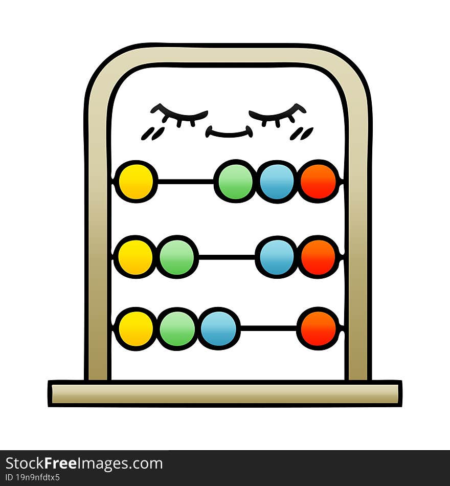 gradient shaded cartoon abacus