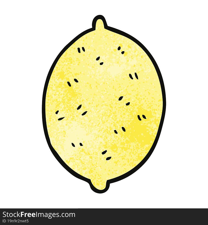 cartoon doodle lemon fruit