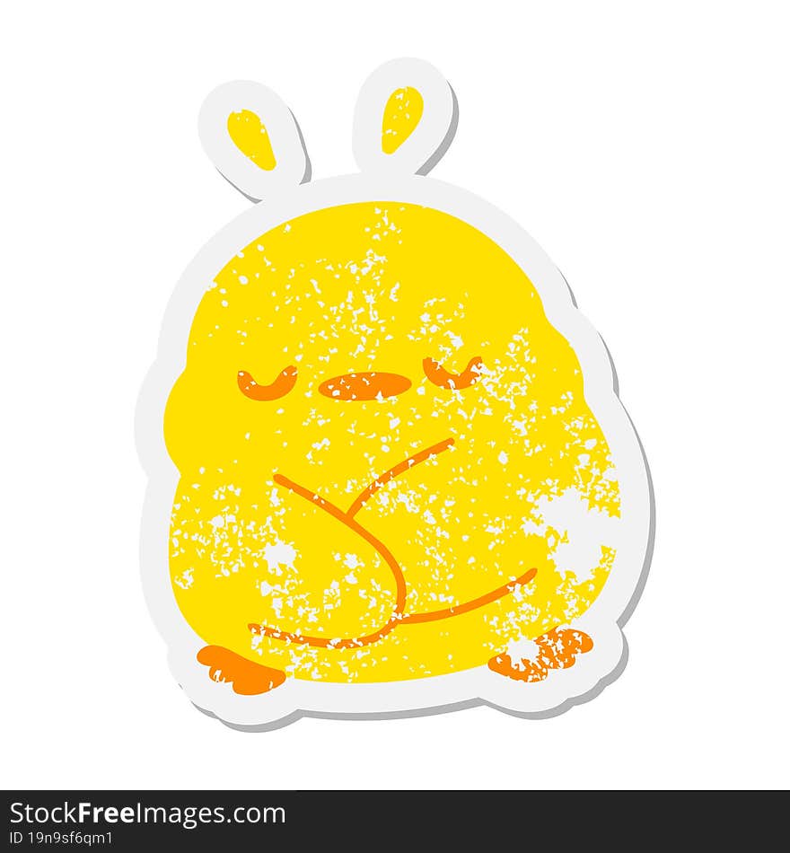 cute baby bird grunge sticker