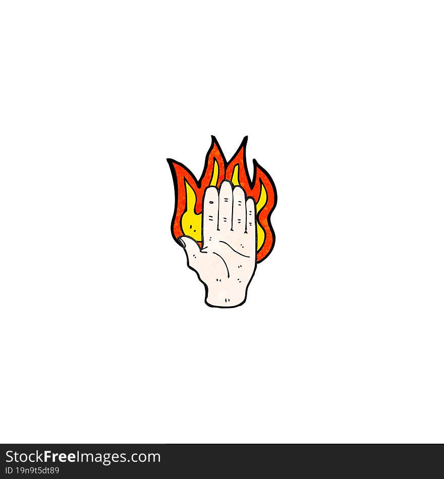 flaming hand symbol