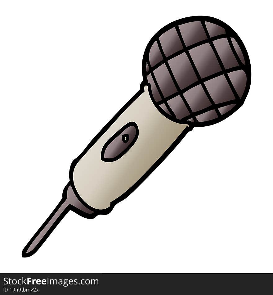 vector gradient illustration cartoon microphone