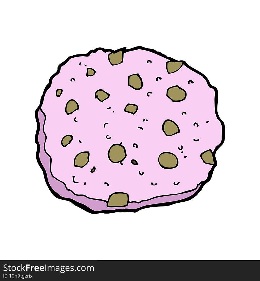 pink cookie cartoon