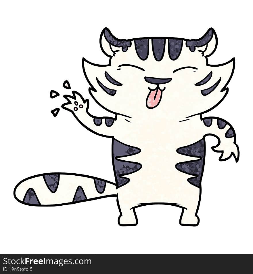 cartoon white tiger. cartoon white tiger