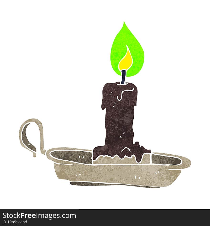 cartoon spooky candlestick