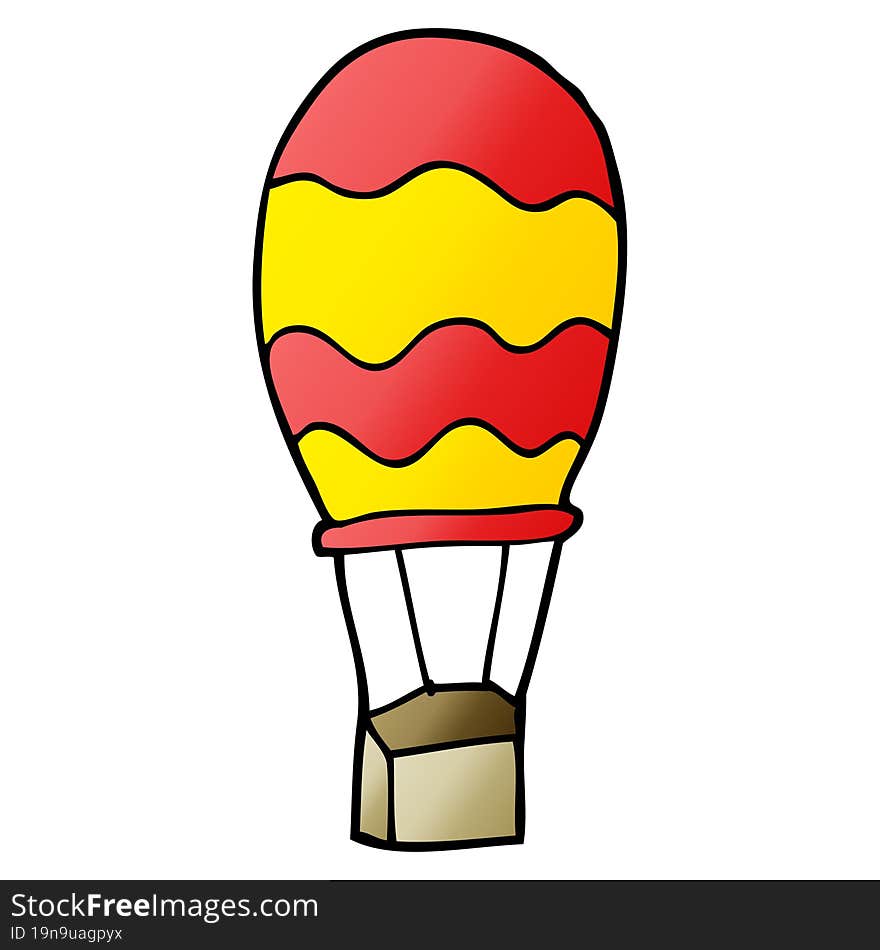 cartoon doodle of a hot air balloon