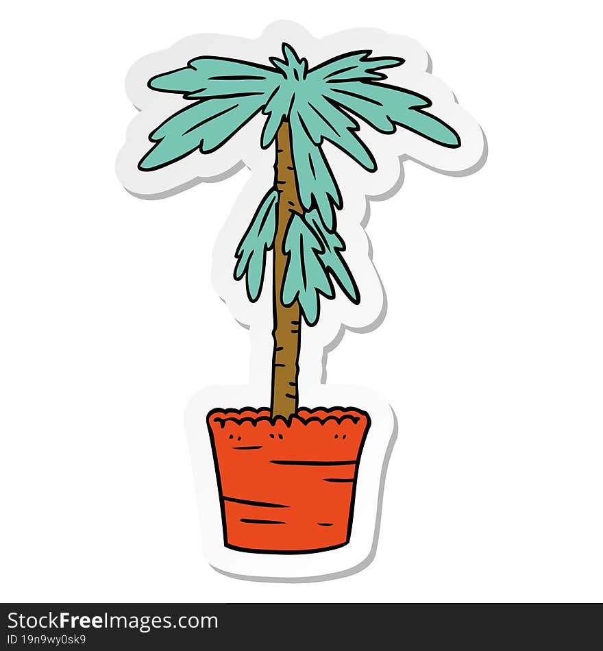 sticker cartoon doodle of a house plant