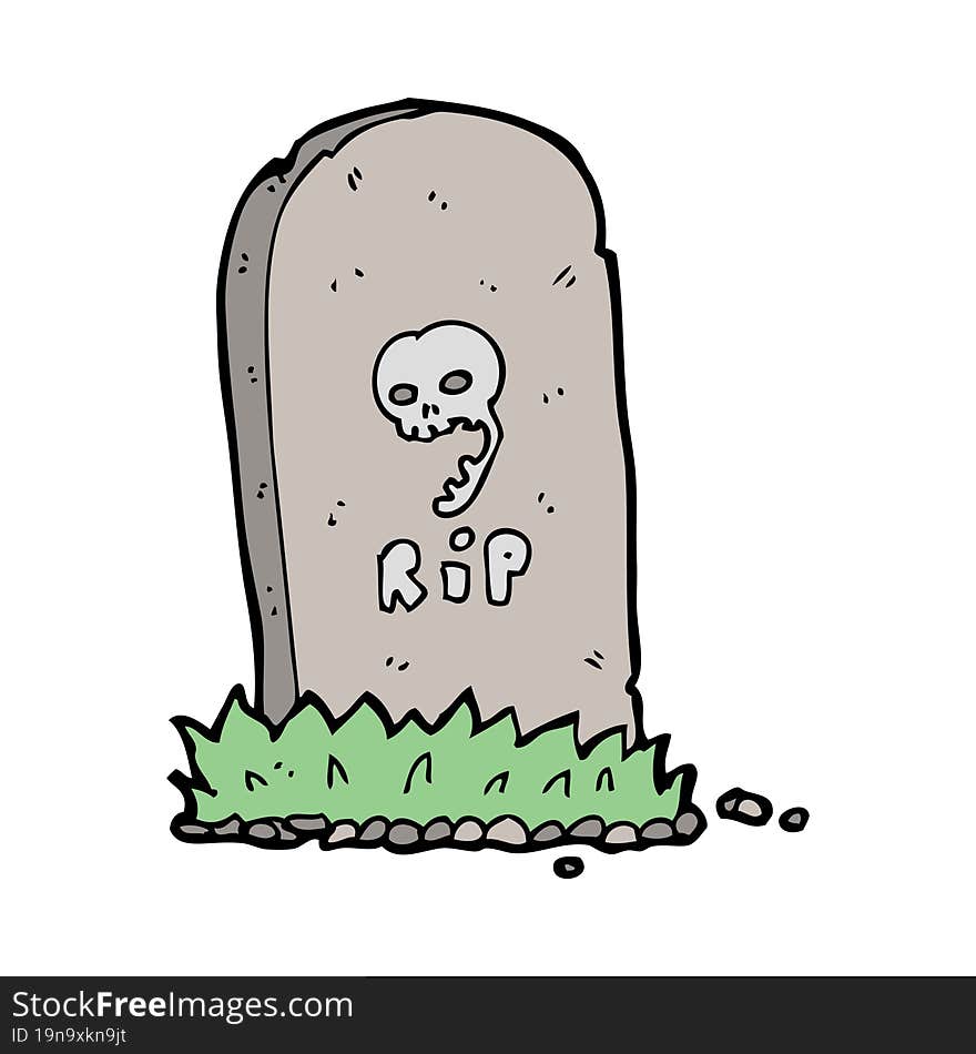 cartoon spooky grave