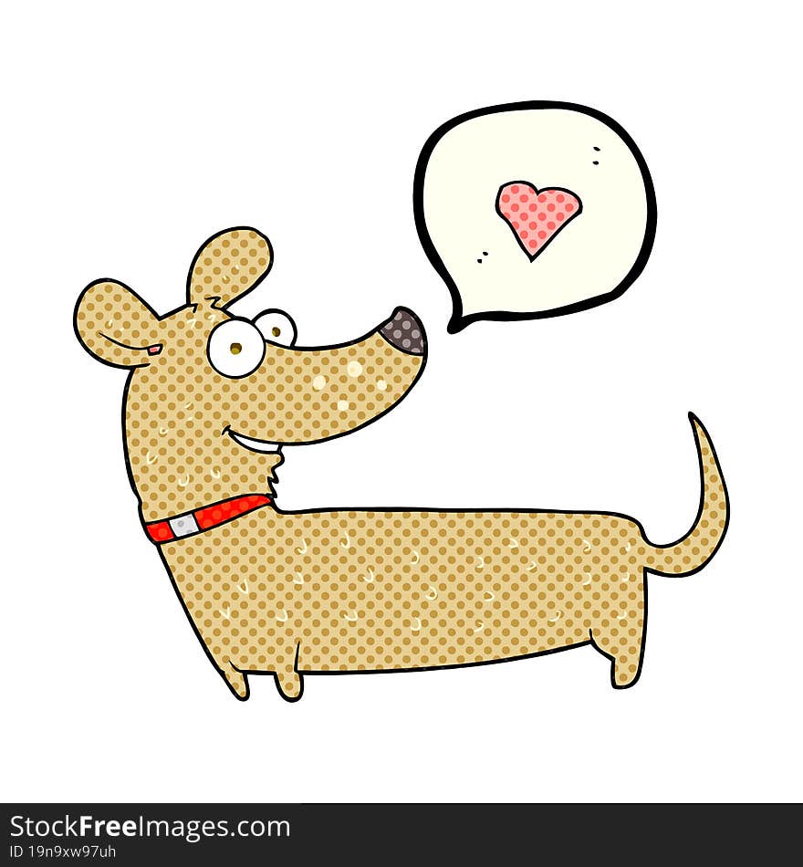 comic book speech bubble cartoon happy dog