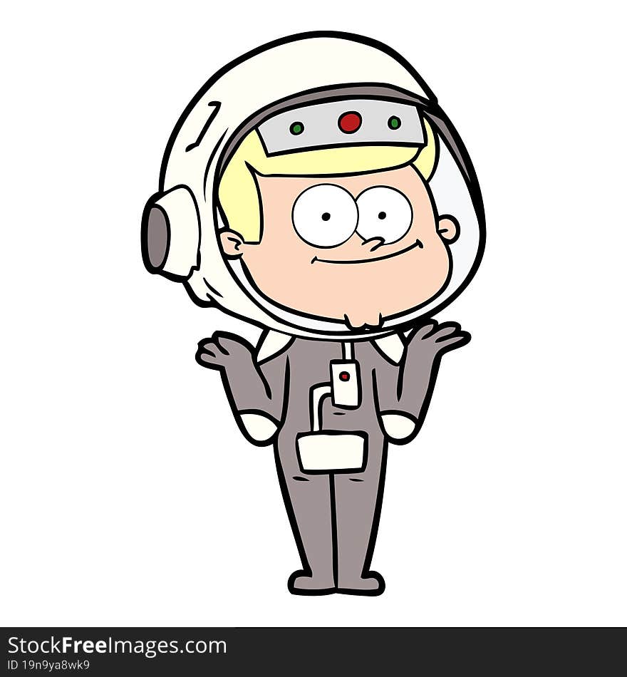 happy astronaut cartoon. happy astronaut cartoon