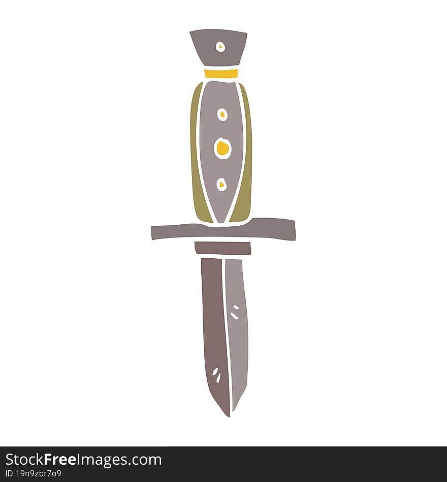 cartoon doodle tattoo dagger symbol