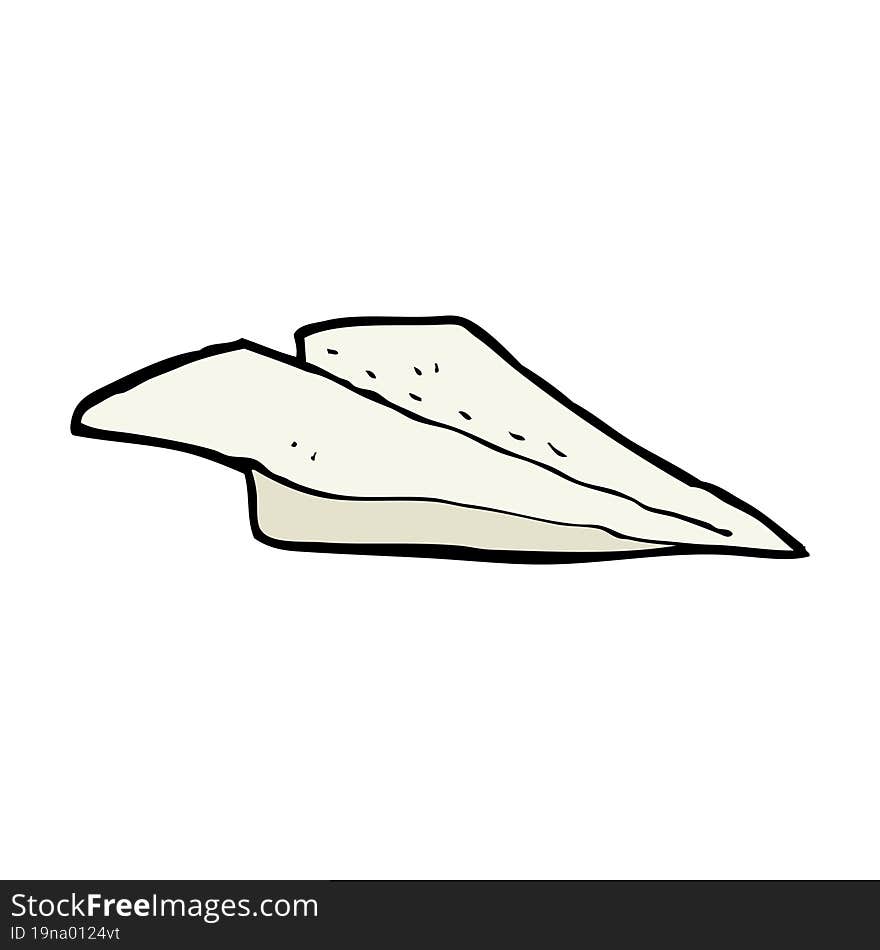 cartoon paper airplane