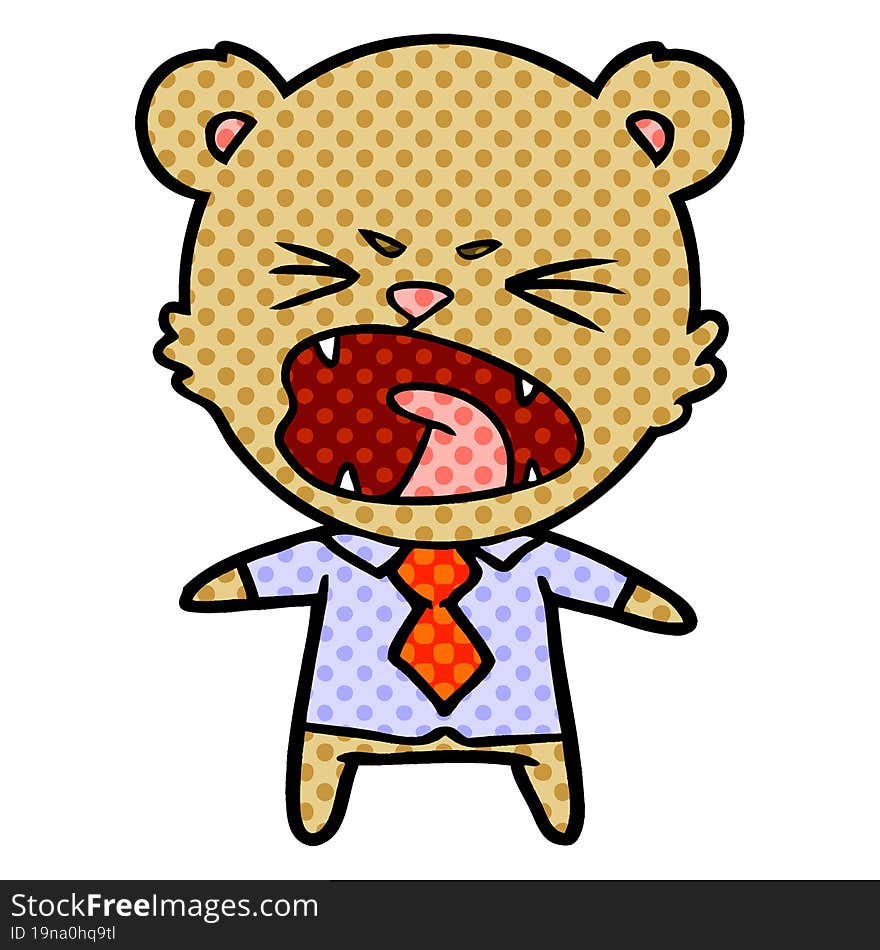 angry cartoon bear. angry cartoon bear