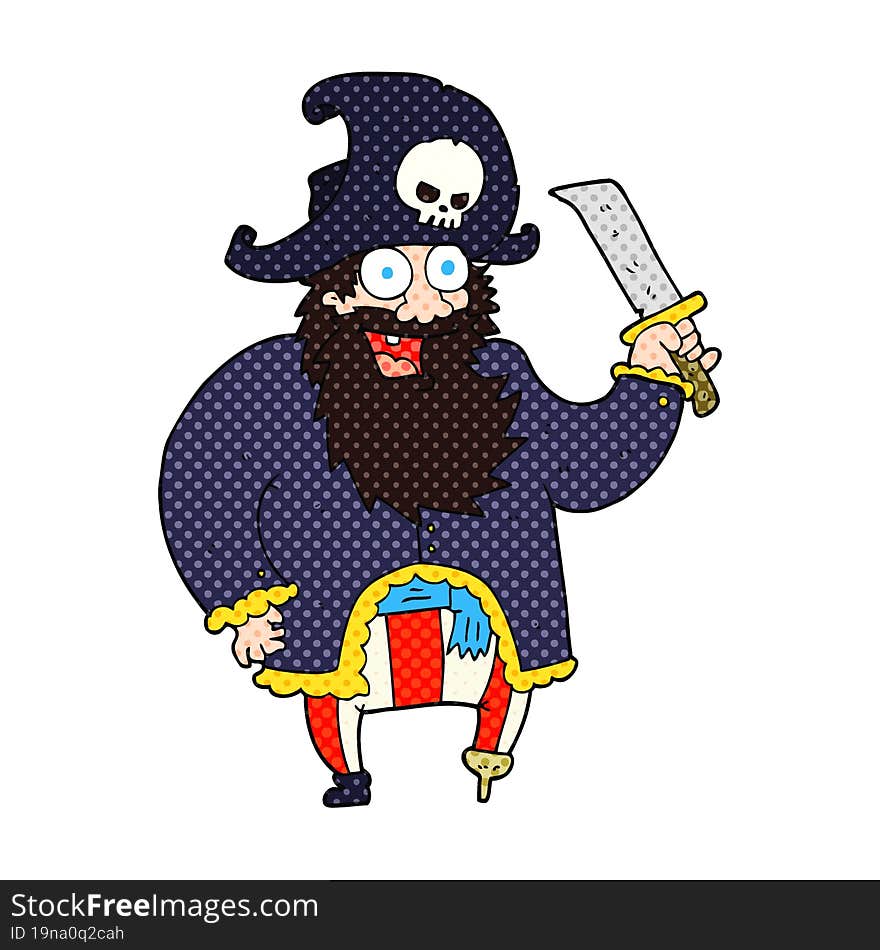 cartoon pirate captain