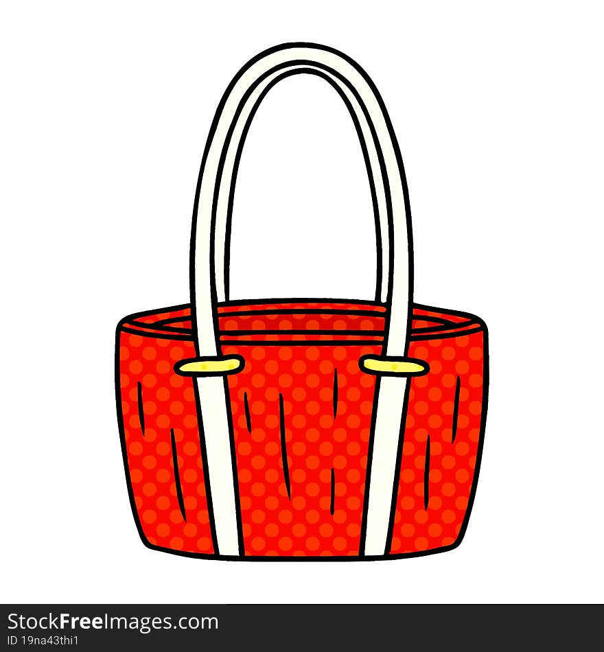 cartoon doodle of a red big bag