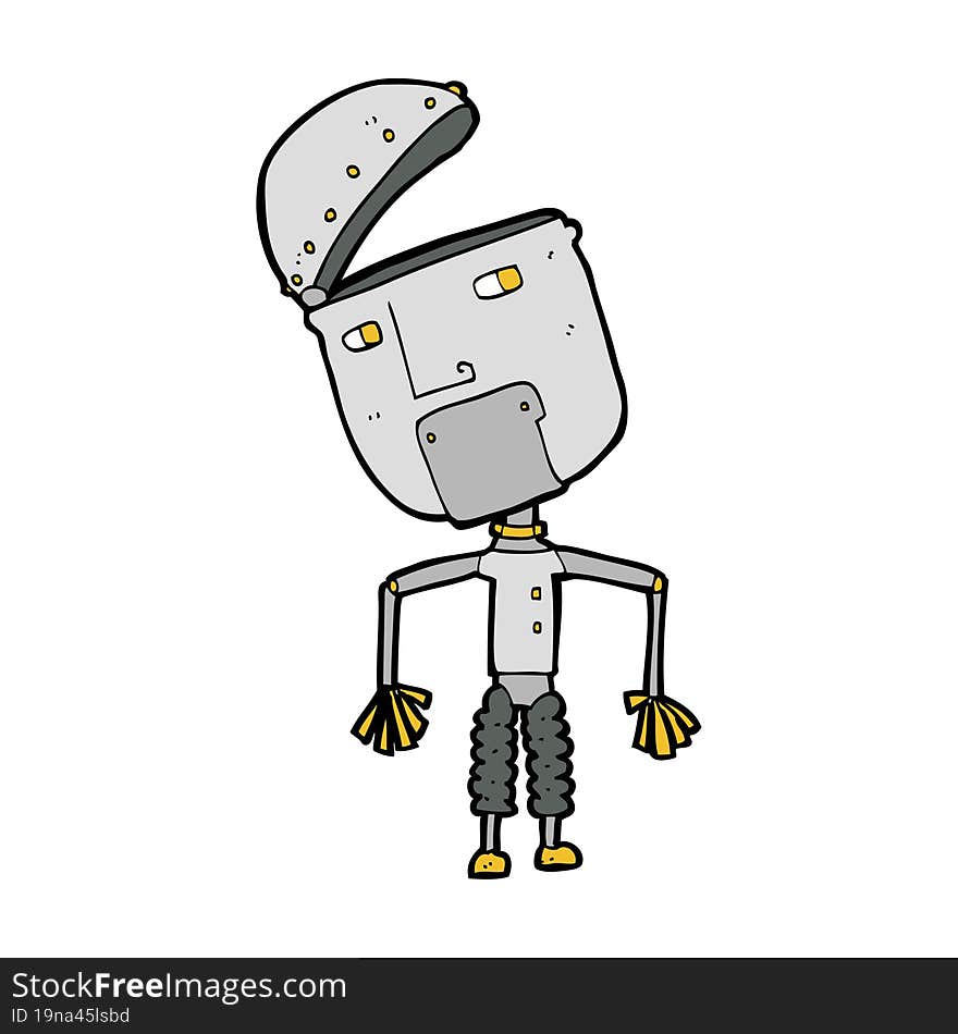 cartoon funny robot